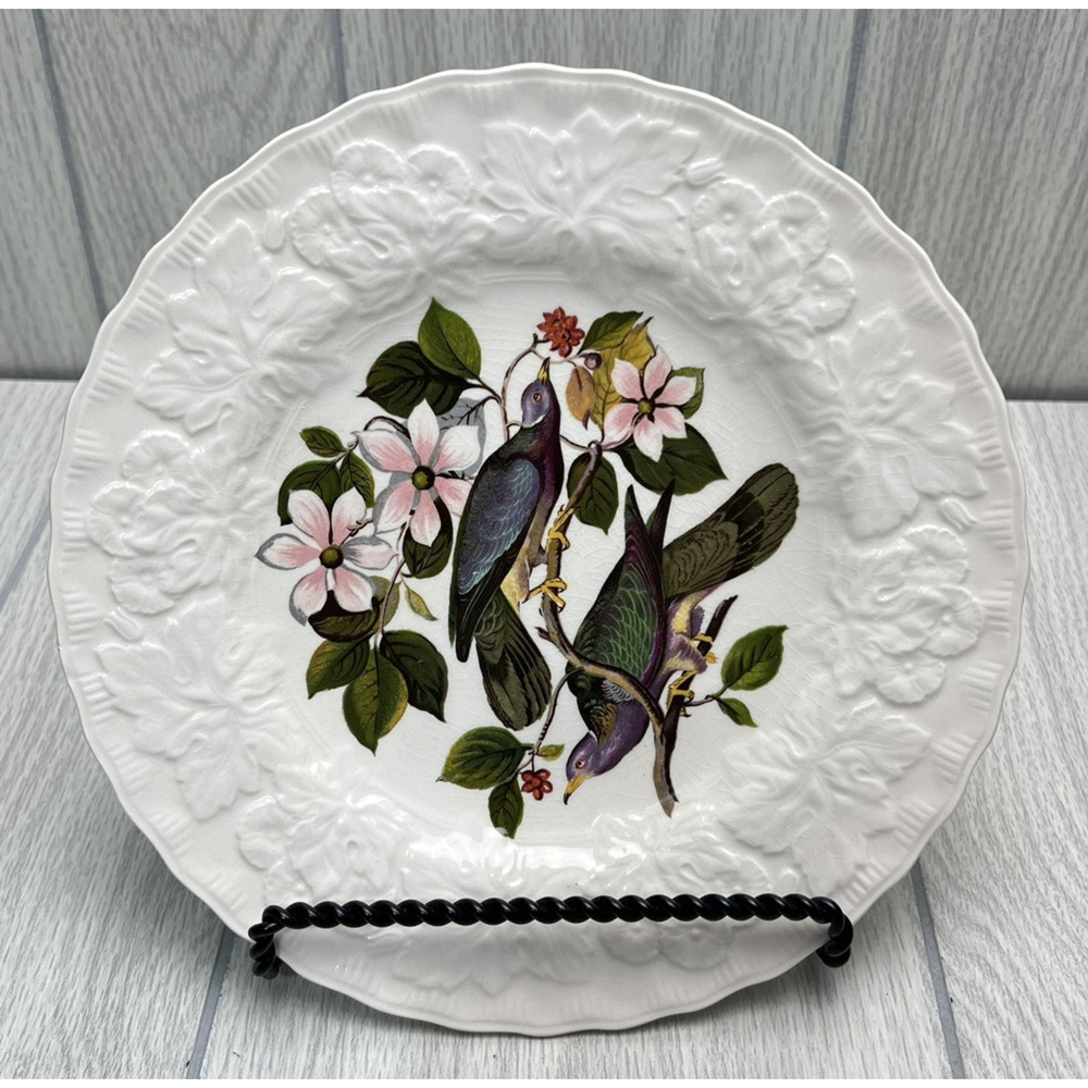 Alfred Meakin‎ Birds of America Dinner Plate #367 Band Tailed Pigeon Design
